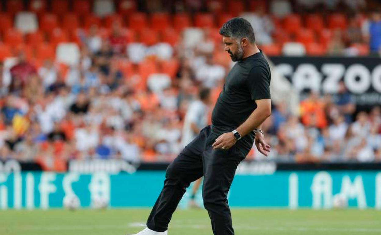 Gattuso, antes del inicio del Trofeo Naranja 