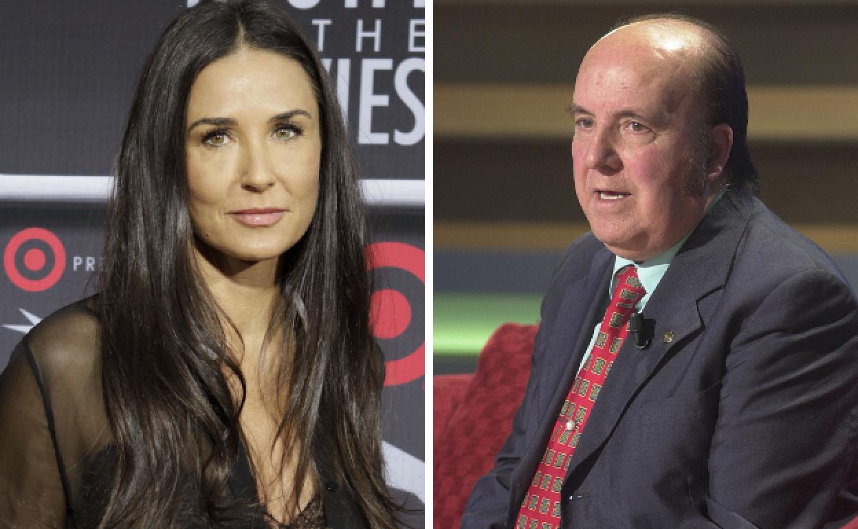 La actriz Demi Moore y el humorista Chiquito de la Calzada. 