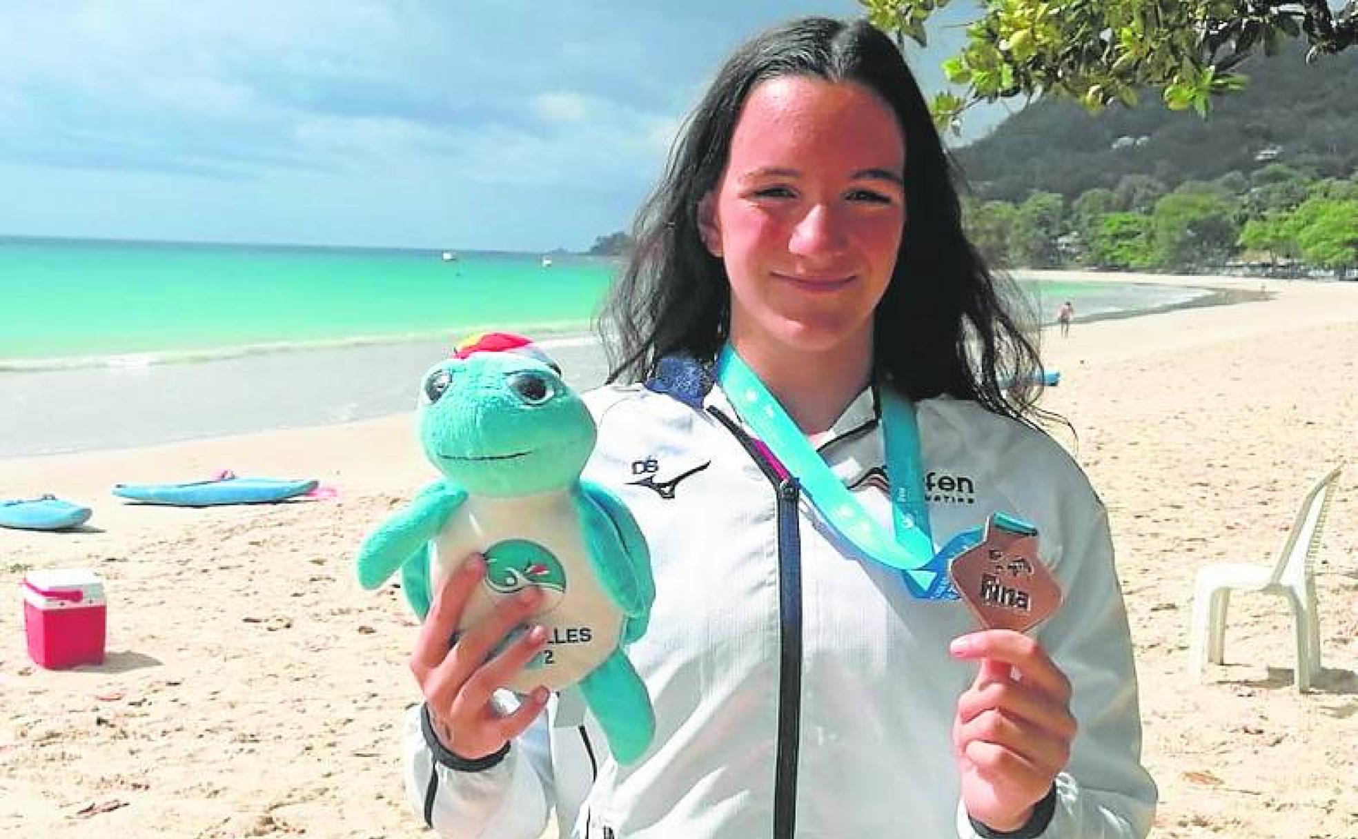 Noa, con su medalla de bronce. 