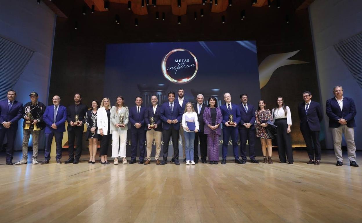 Foto de los premiados en la Gala Provincial del Deporte, este lunes en el ADDA. 