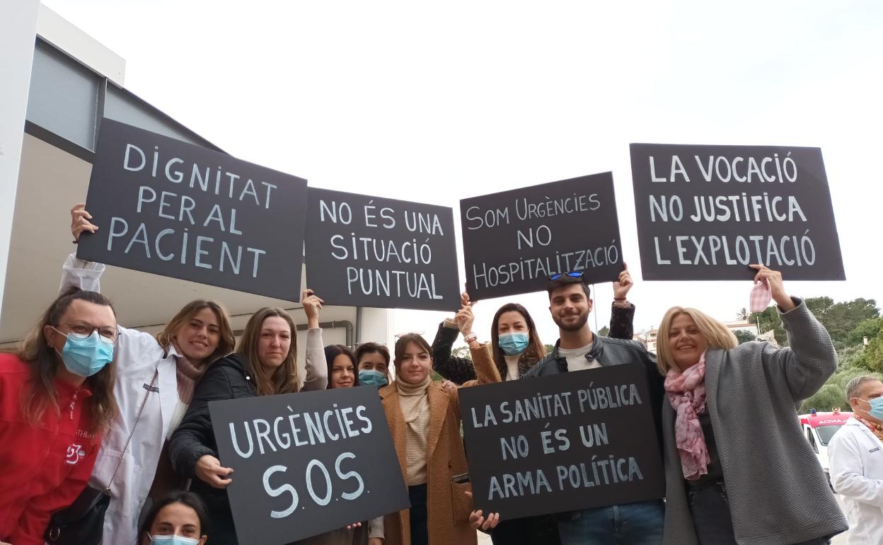 Nueva protesta de los trabajadores de Urgencias. 