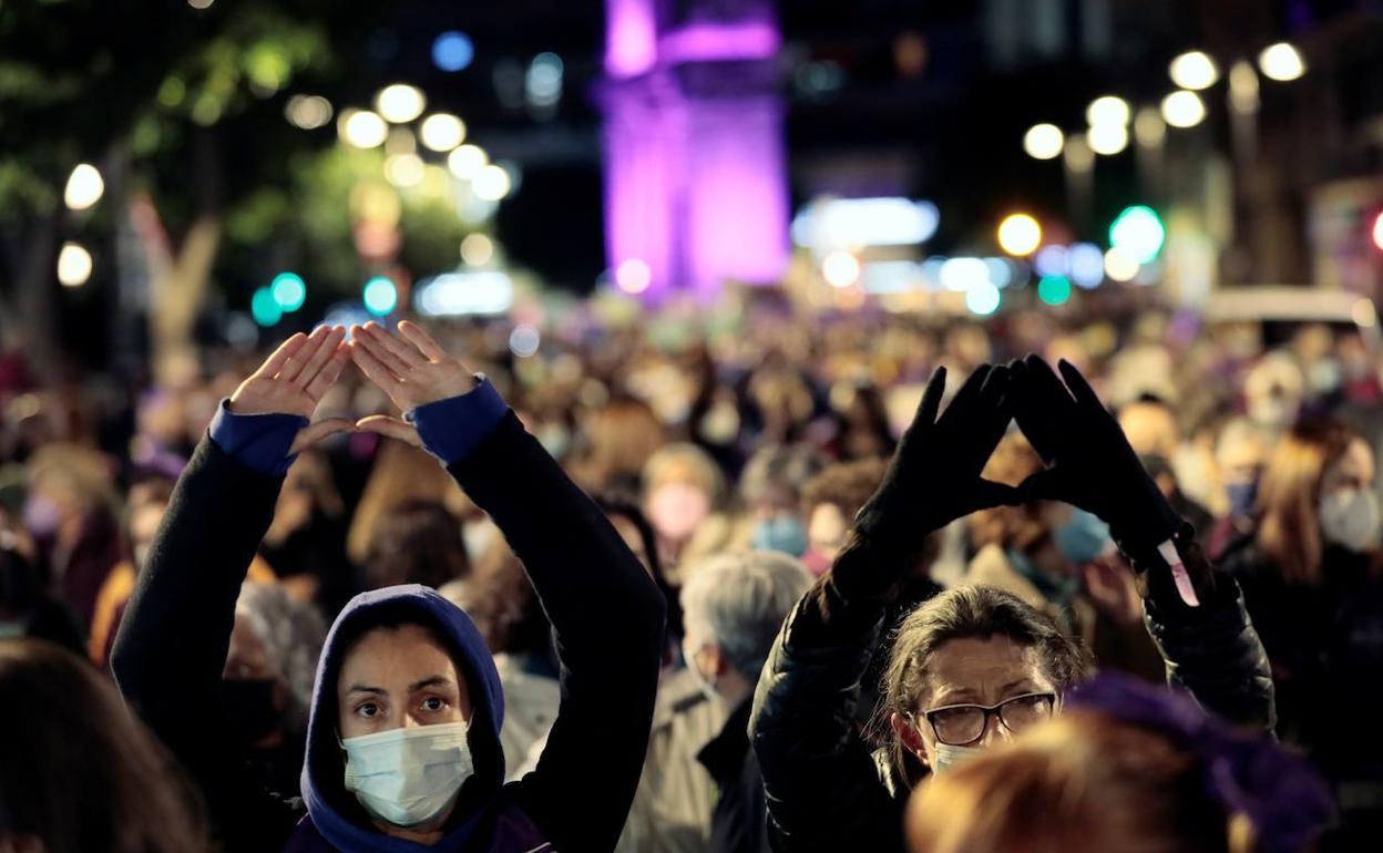 Manifesación del 25N en Valencia, el año pasado. 