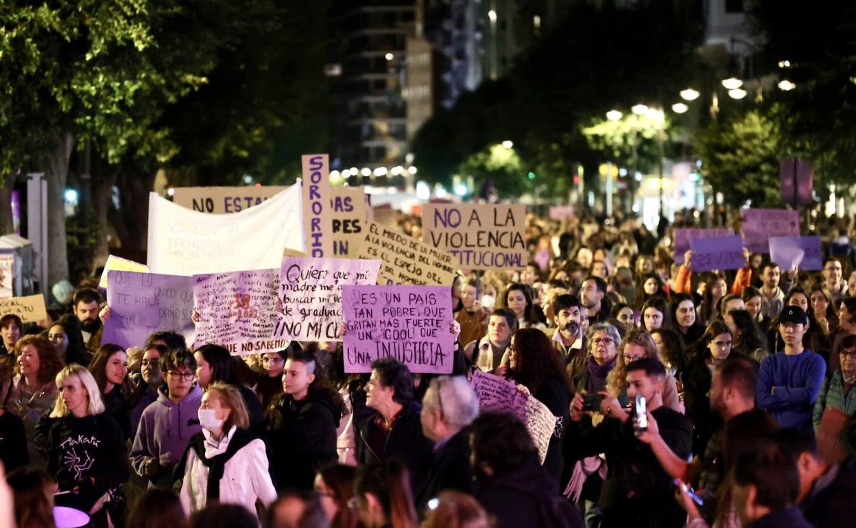 Manifestación del 25N, en Valencia.