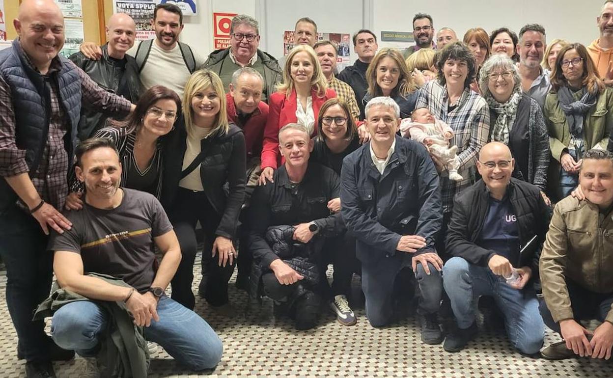 Parte del equipo de UGT que ha ganado las elecciones sindicales.