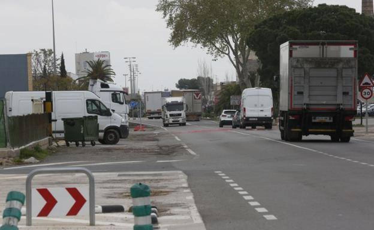 Una calle de uno de los polígonos industriales. 