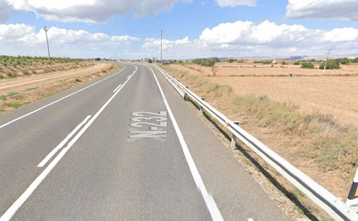 Carretera en la que se produjo el accidente mortal. 