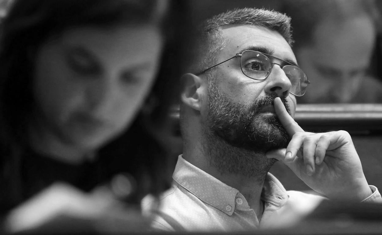 Pere Fuset, en un pleno del Ayuntamiento de Valencia.