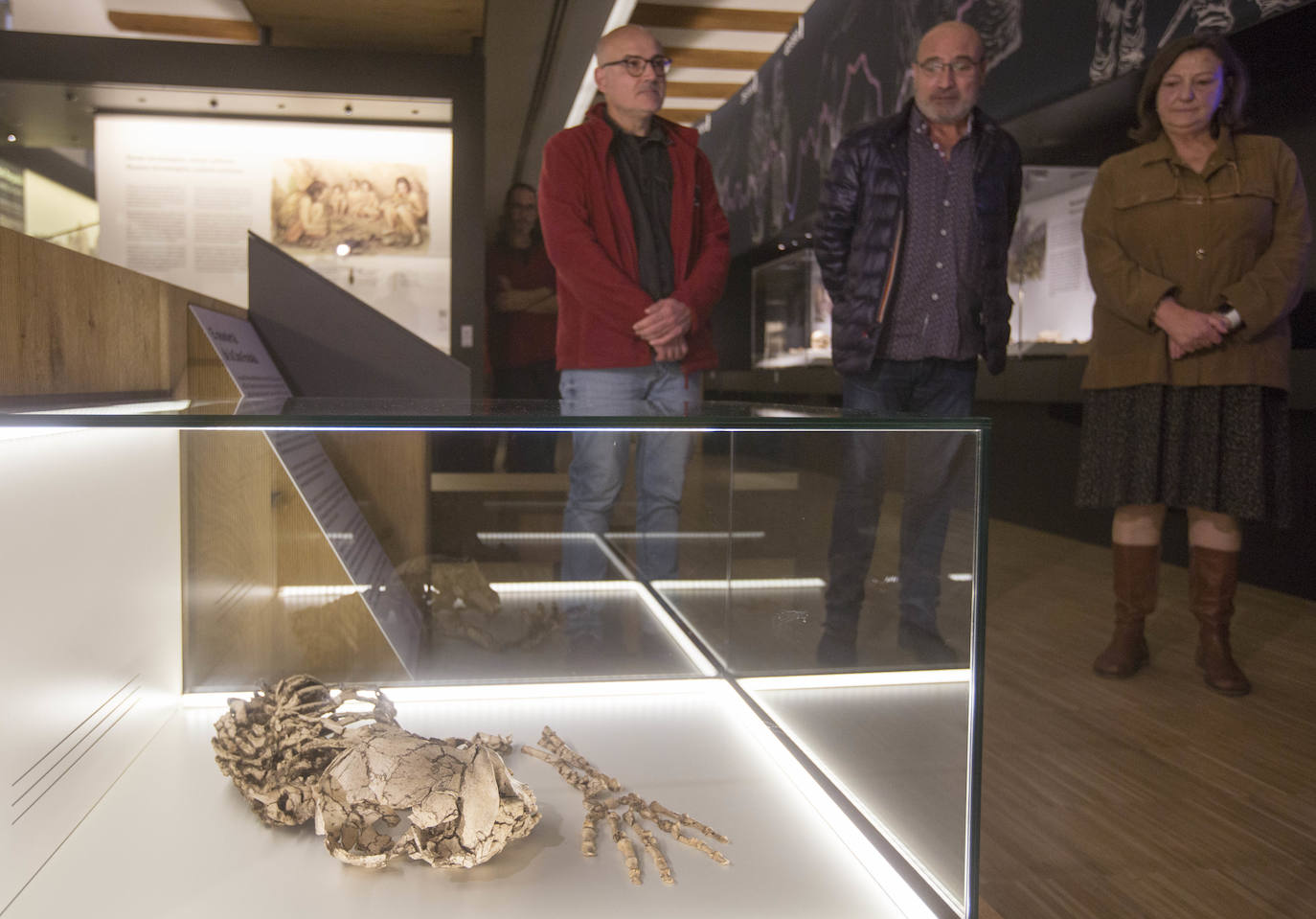 Fotos: Presentación del esqueleto neandertal en el museo de prehistoria de Valencia