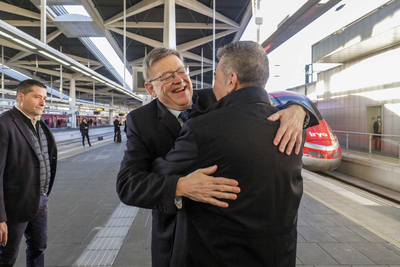 Fotos: Llegada del primer tren comercial de Iryo en el trayecto Madrid-Valencia