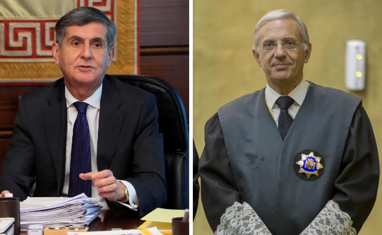 El presidente del Tribunal Constitucional (TC), Pedro González-Trevijano, y el magistrado Antonio Narváez