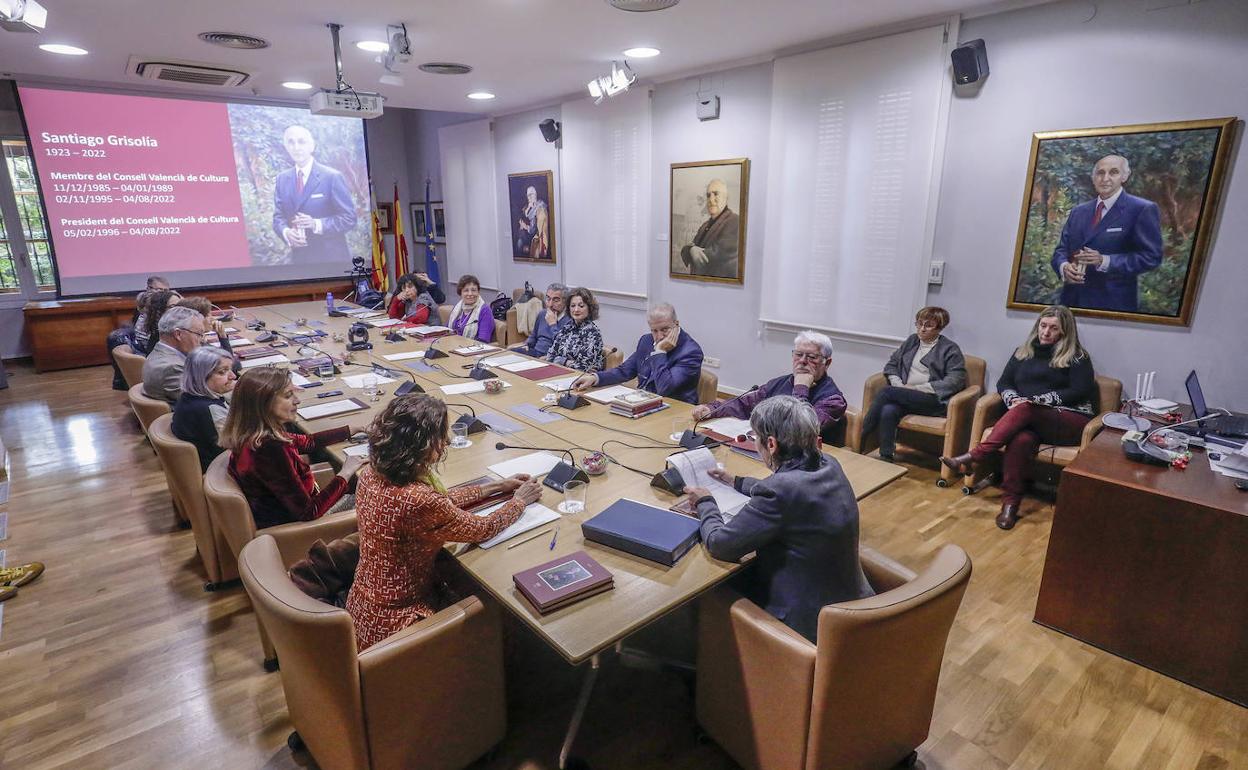 Homenaje del pleno del Consell Valencià de Cultura al que fuera su presidente Santiago Grisolía. 