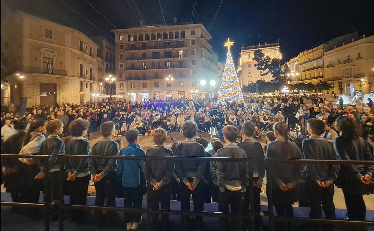 Uno de los coros de niños y niñas que ha participado en el certamen.