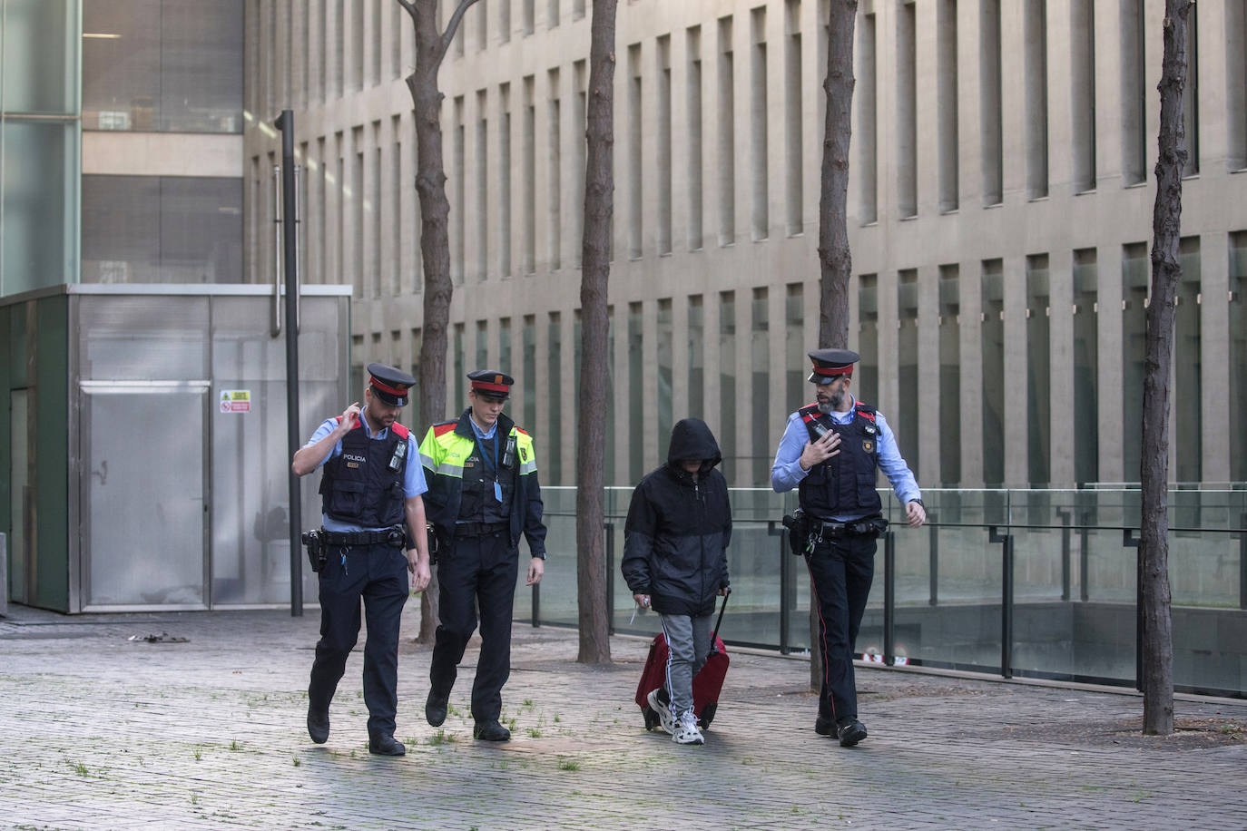 Fotos: Miguel Ricart sale de la Ciudad de la Justicia de Barcelona