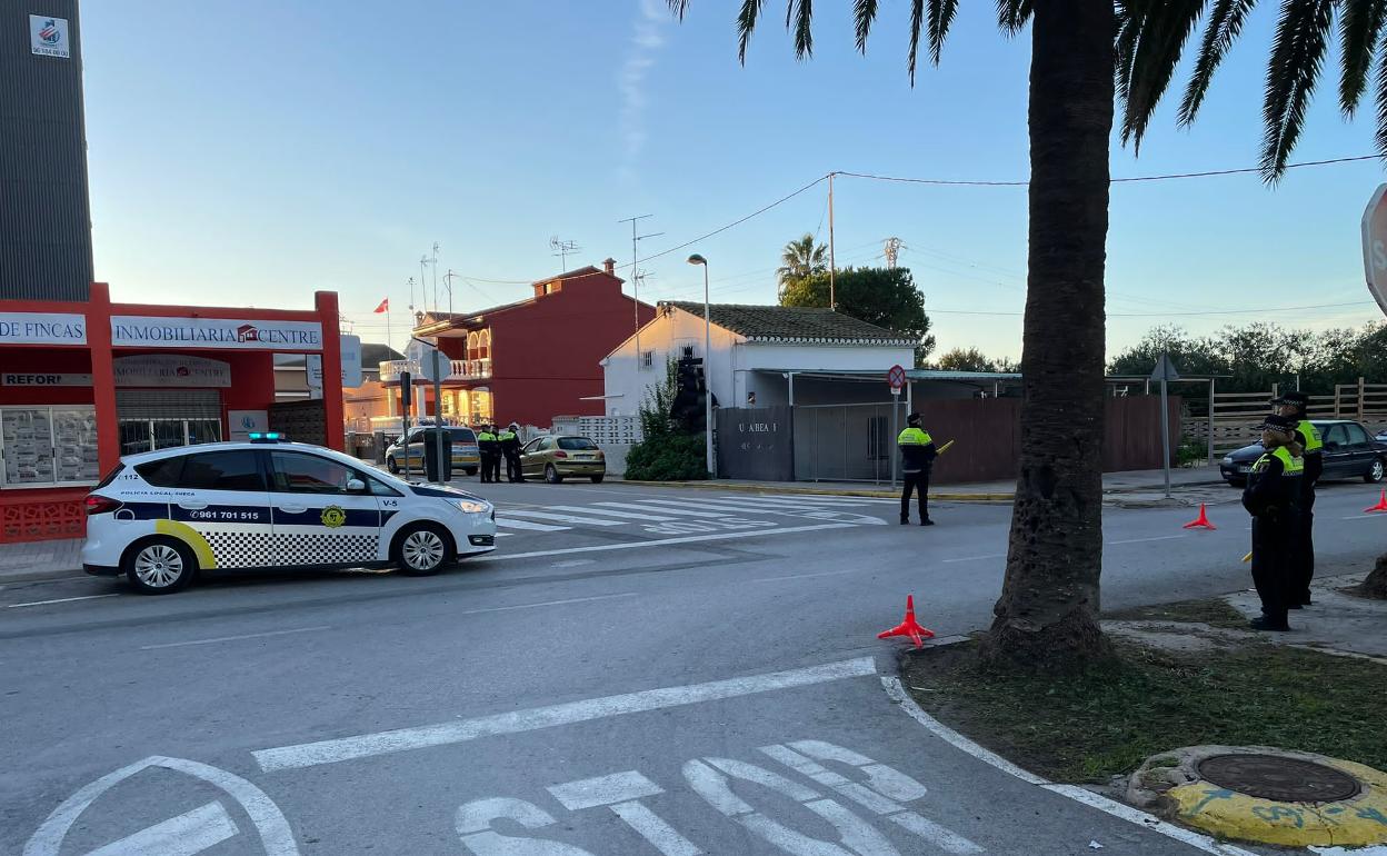 Control de la Policía Local de Sueca. 