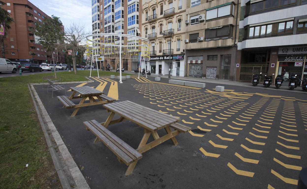 La zona peatonal de Jesús, vacía, la pasada semana. 