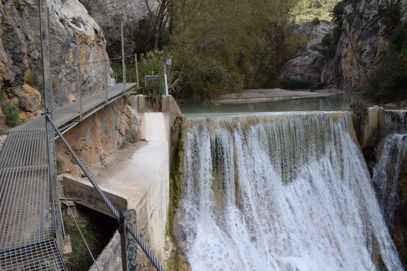 Alquézar (Huesca). Pasarelas sobre el Río Vero