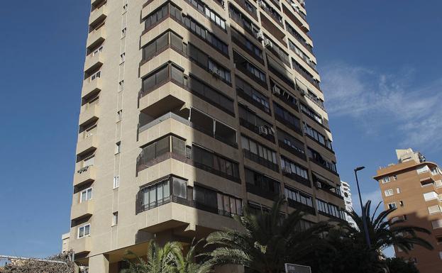 El edificio de Benidorm donde ha ocurrido el suceso. 