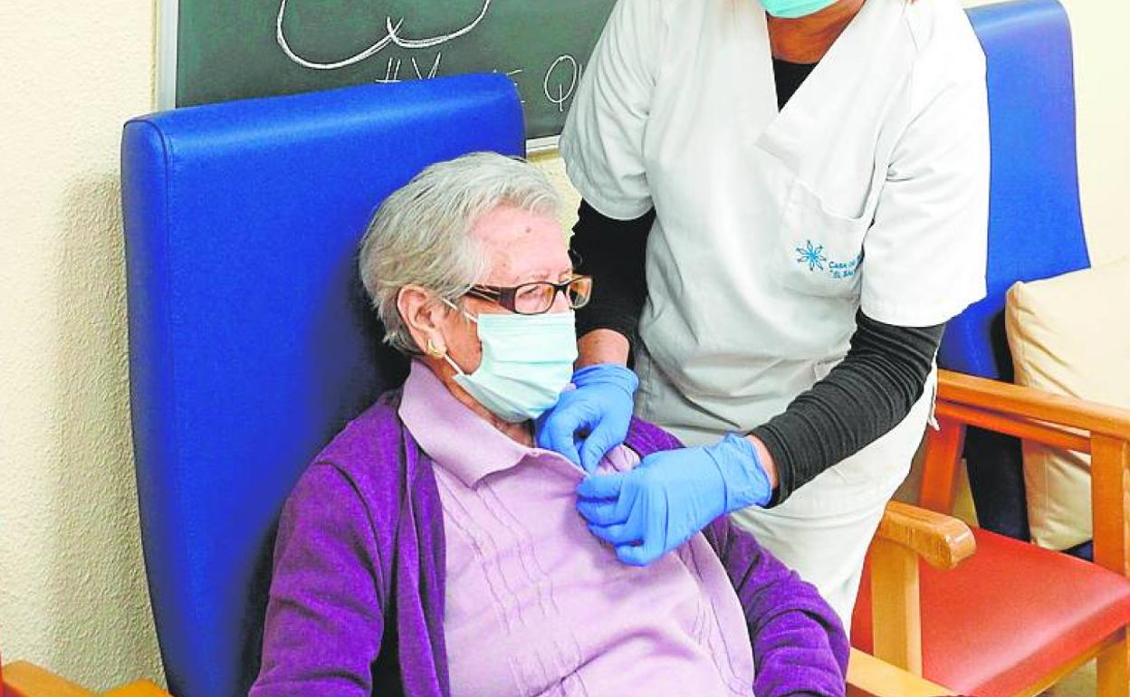 Vacunación Covid en una residencia de ancianos.