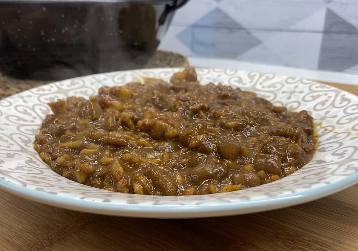 Meloso de gambones y alcachofas