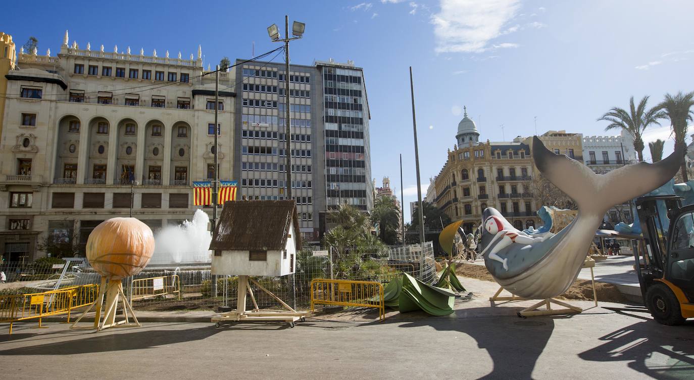 Así se monta la falla municipal de Valencia 2023