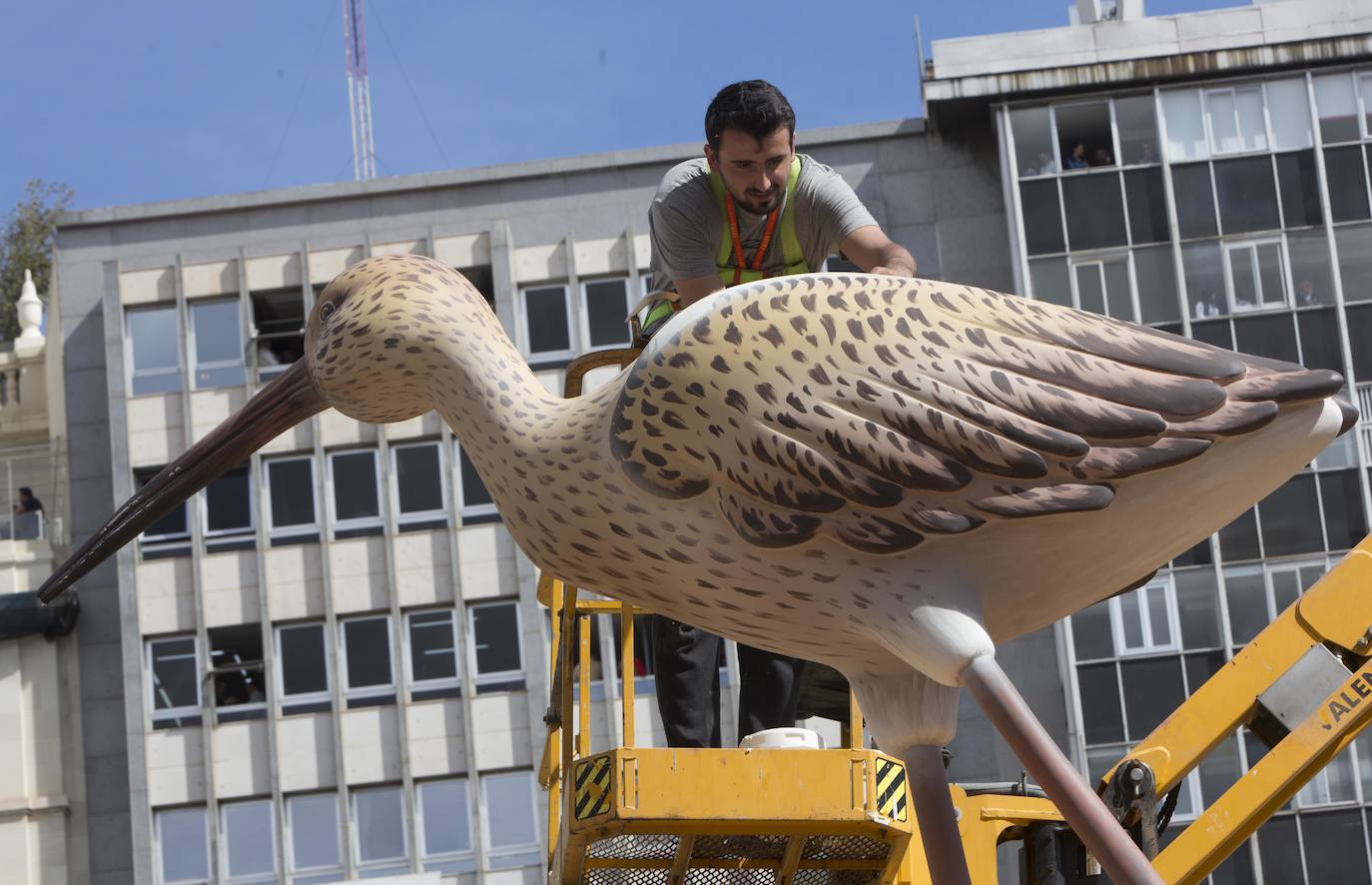 Así se monta la falla municipal de Valencia 2023