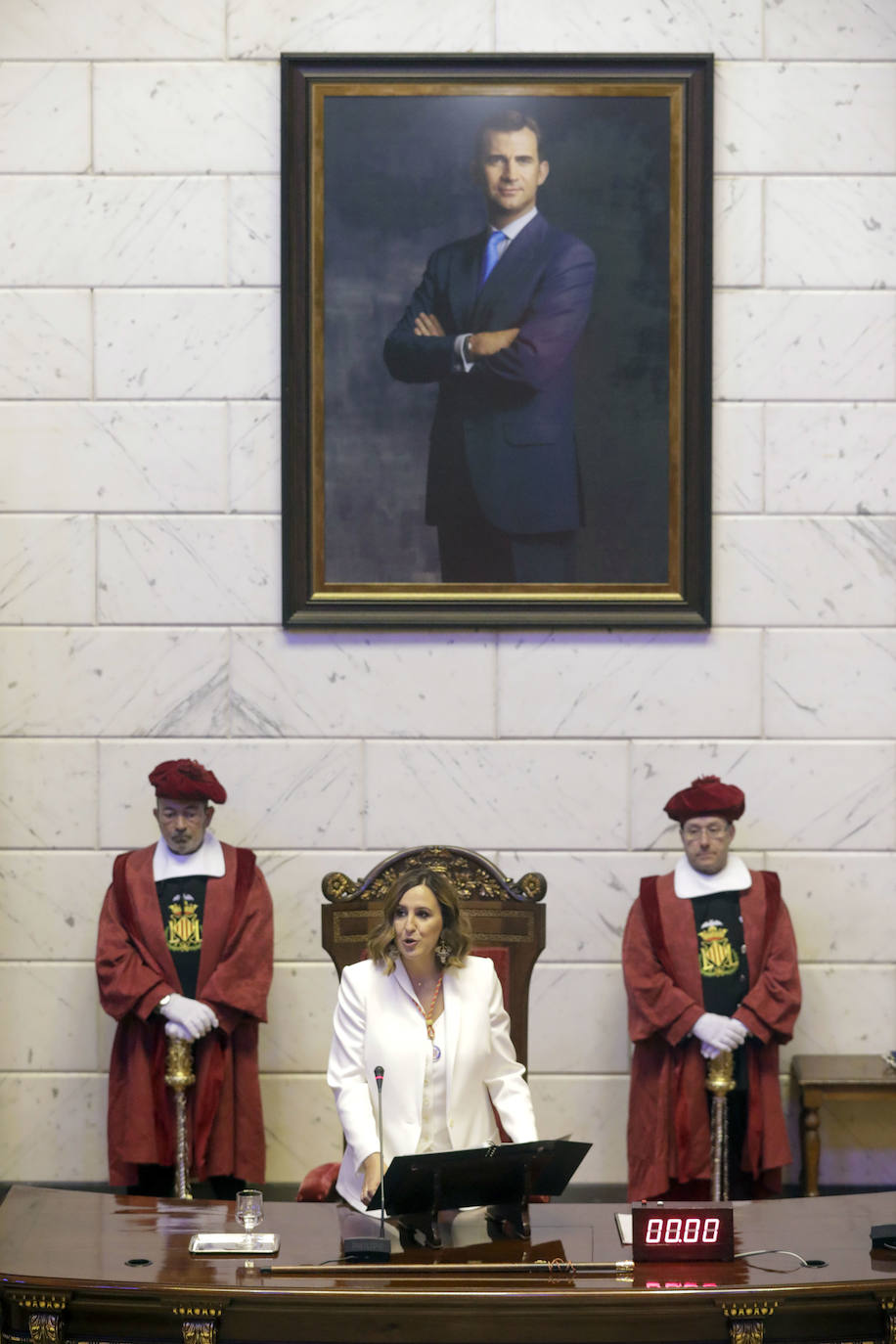 María José Catalá, durante su toma de posesión como alcaldesa.