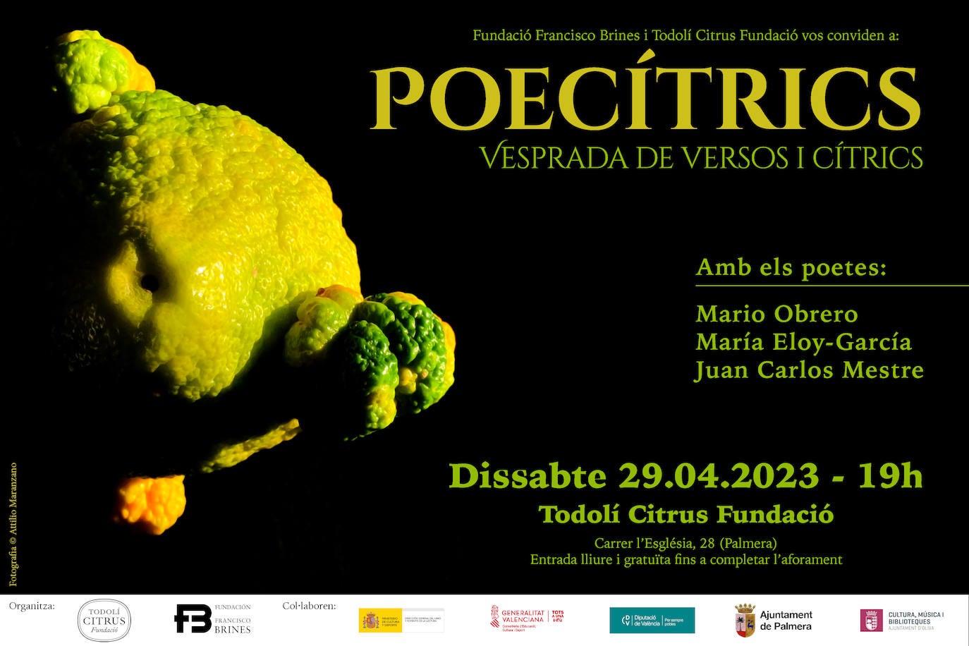 Poecítrics, un festival de poesía en el huerto botánico El Bartolí