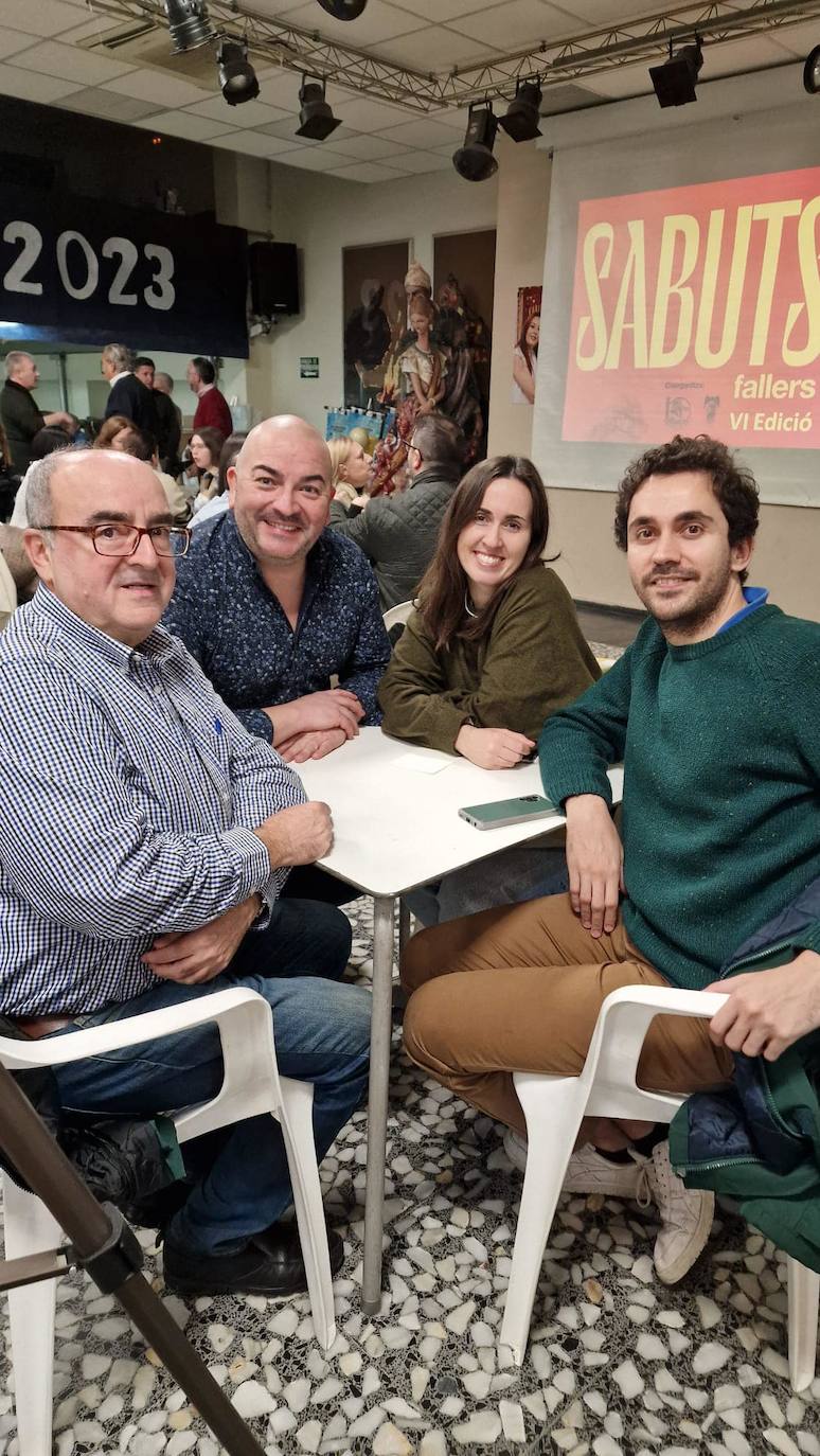 Rosendo Sorlí, Diego Palacios, Teresa Aguirre y Luis Navarro en el concurso Sabudets.