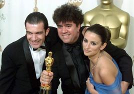 Antonio Banderas, Pedro Almodóvar y Penélope Cruz