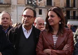 Soler y Gómez, en un acto celebrado en la plaza de la Virgen.