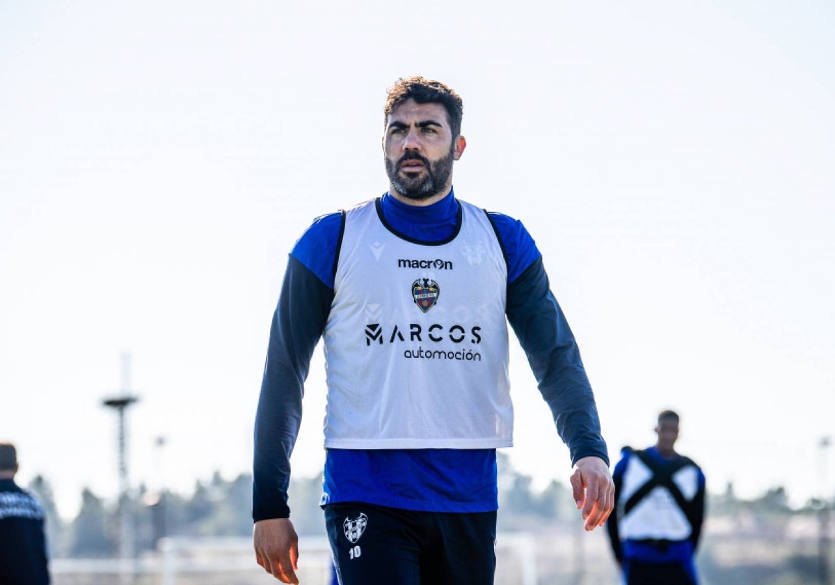 Vicente Iborra durante un entrenamiento.