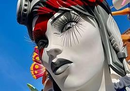 Aviadora de Vicente Martínez Aparici en la Falla Port de Silla en 2023.