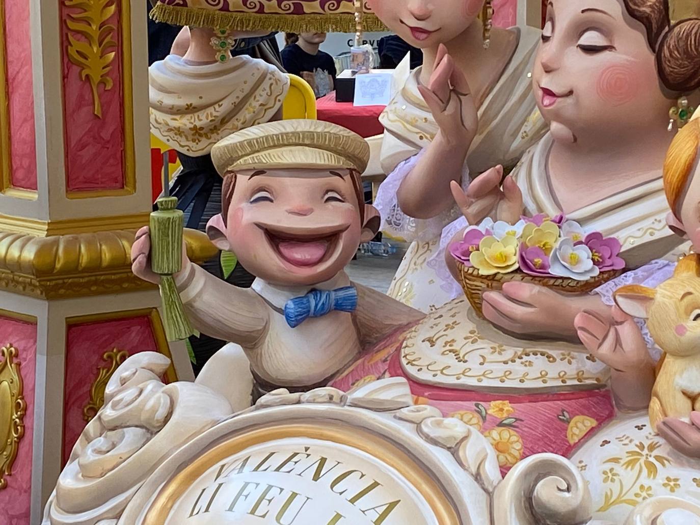 Falla infantil de la Plaza de la Reina dedicada al centenario de la Virgen de los Desamparados