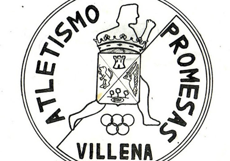 Primer escudo del Club Atletismo Promesas Villena.