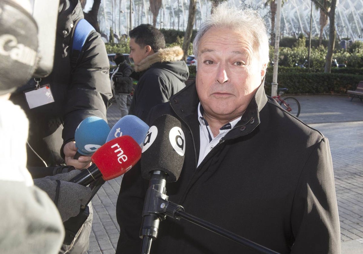 Alfonso Rus, a su llegada a la Ciudad de la Justicia durante el juicio de Imelsa.