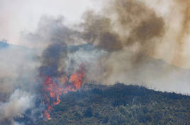 Imagen de archivo del incendio en Bejis de hace un año