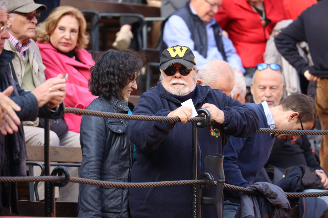 Carmen Lomana, Feliciano López y Juan Roig, en la tarde de Roca Rey