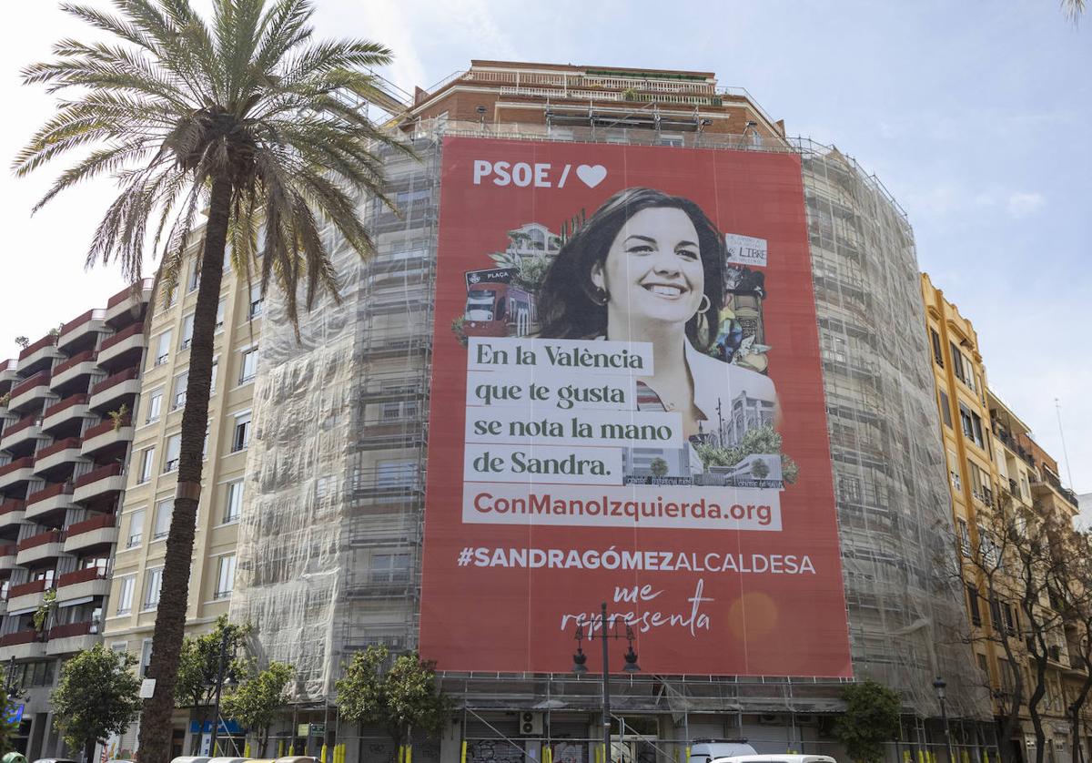 Cartel electoral en Valencia.