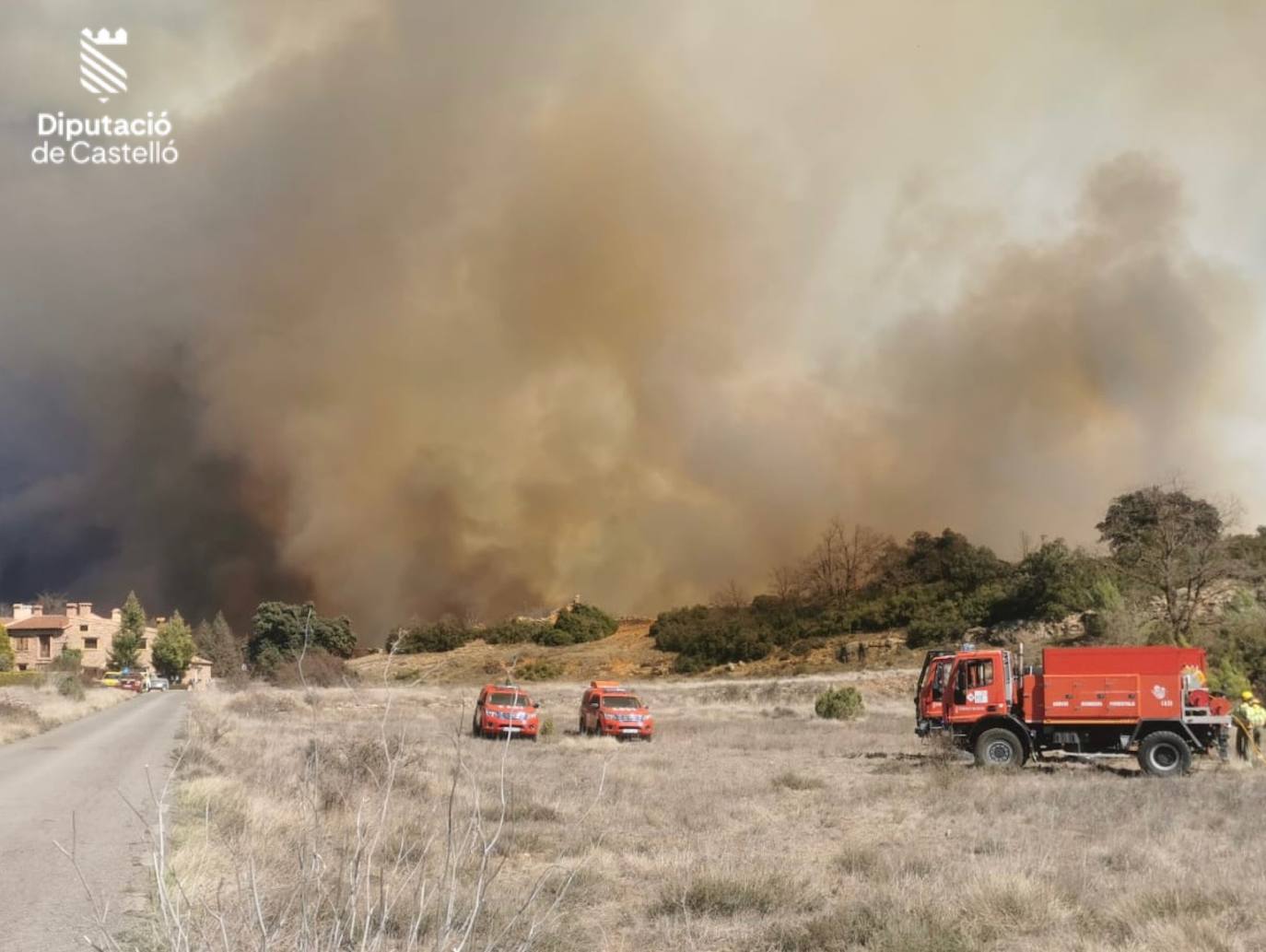 Incendio forestal en Villanueva de Viver