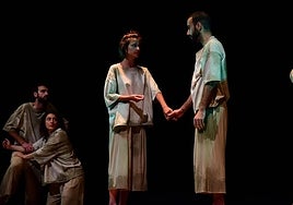 Un momento de la representación de la obra a cargo de la Compañía de la Universidad.