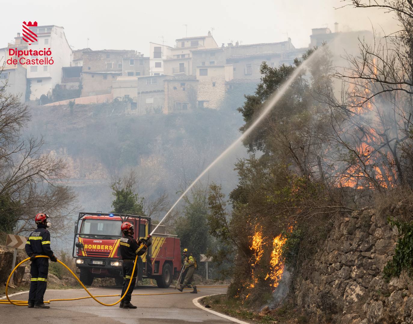 Incendio forestal en Villanueva de Viver