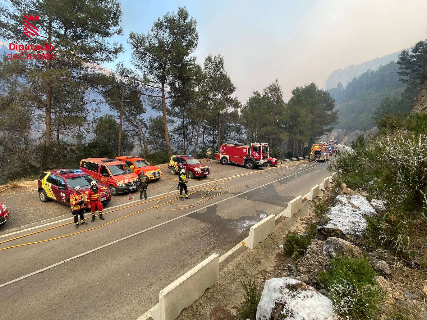 Incendio forestal en Villanueva de Viver