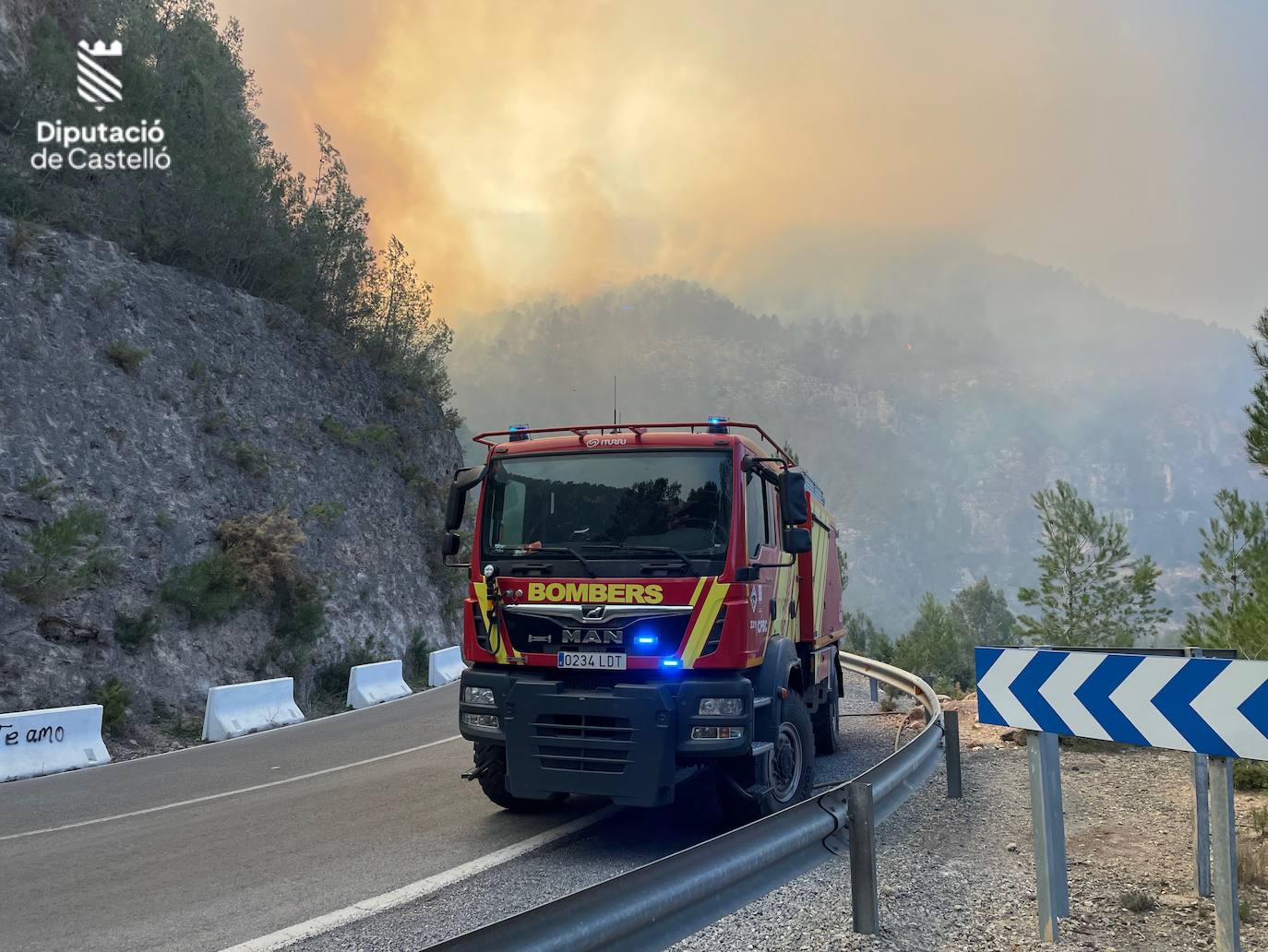 Incendio forestal en Villanueva de Viver