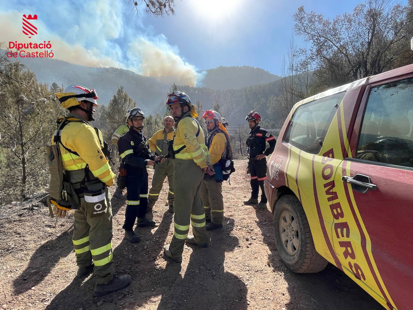 Incendio forestal en Villanueva de Viver