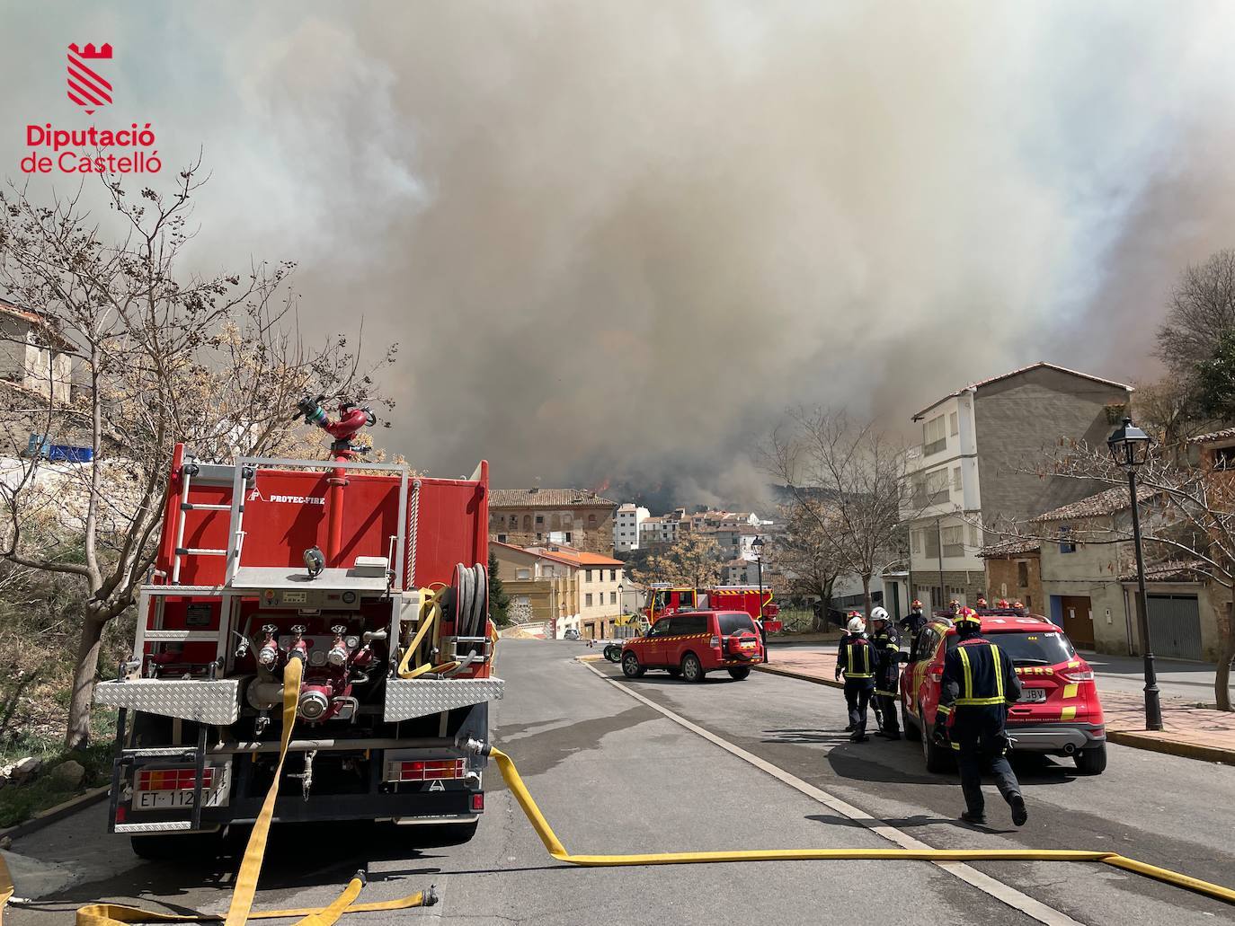 Incendio forestal en Villanueva de Viver