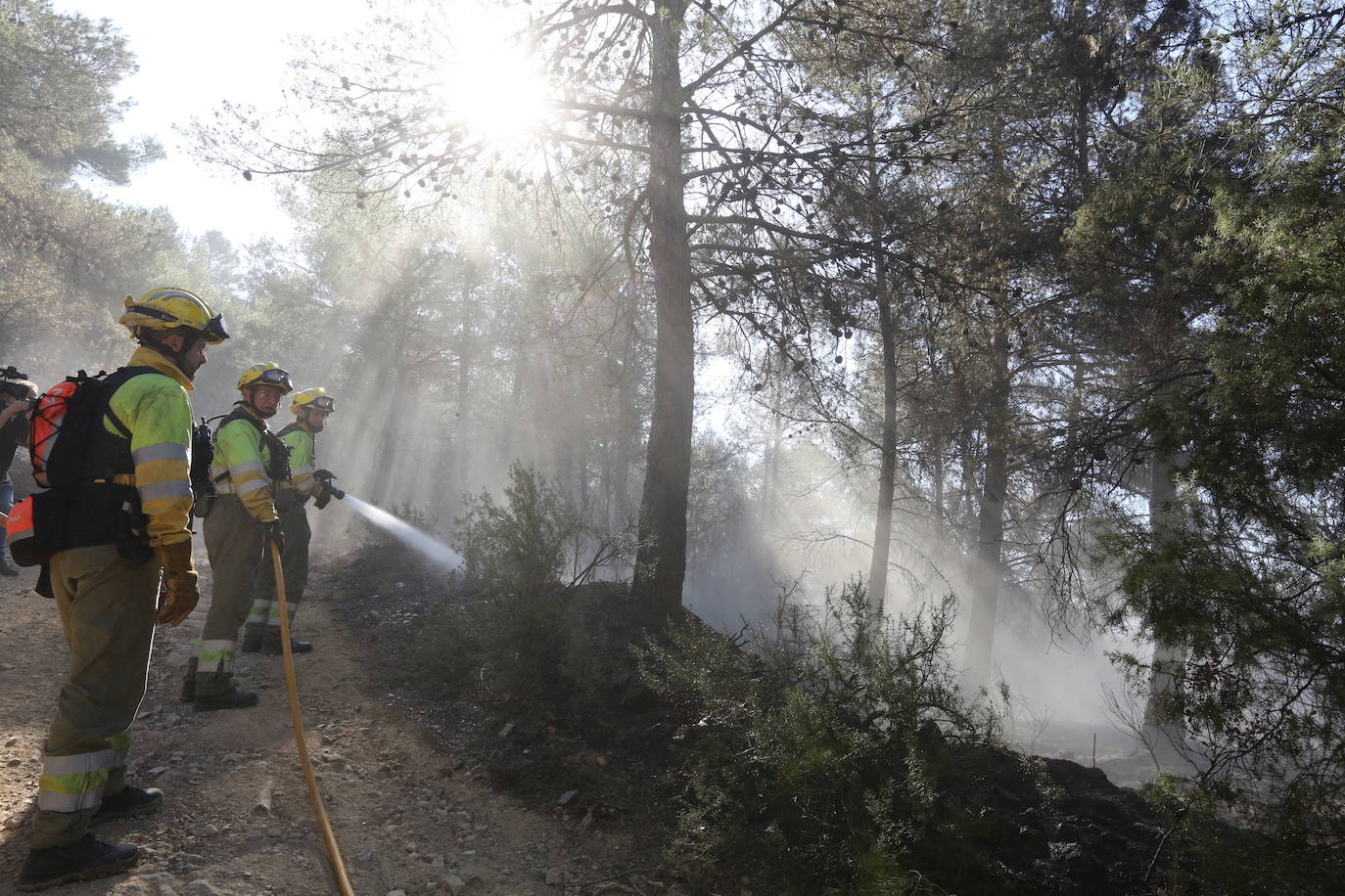 Incendio forestal en Villanueva de Viver