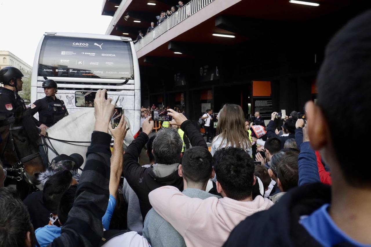 Así ha sido la llegada del Valencia a Mestalla