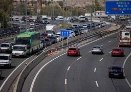 Atascos en la autovía A-3.