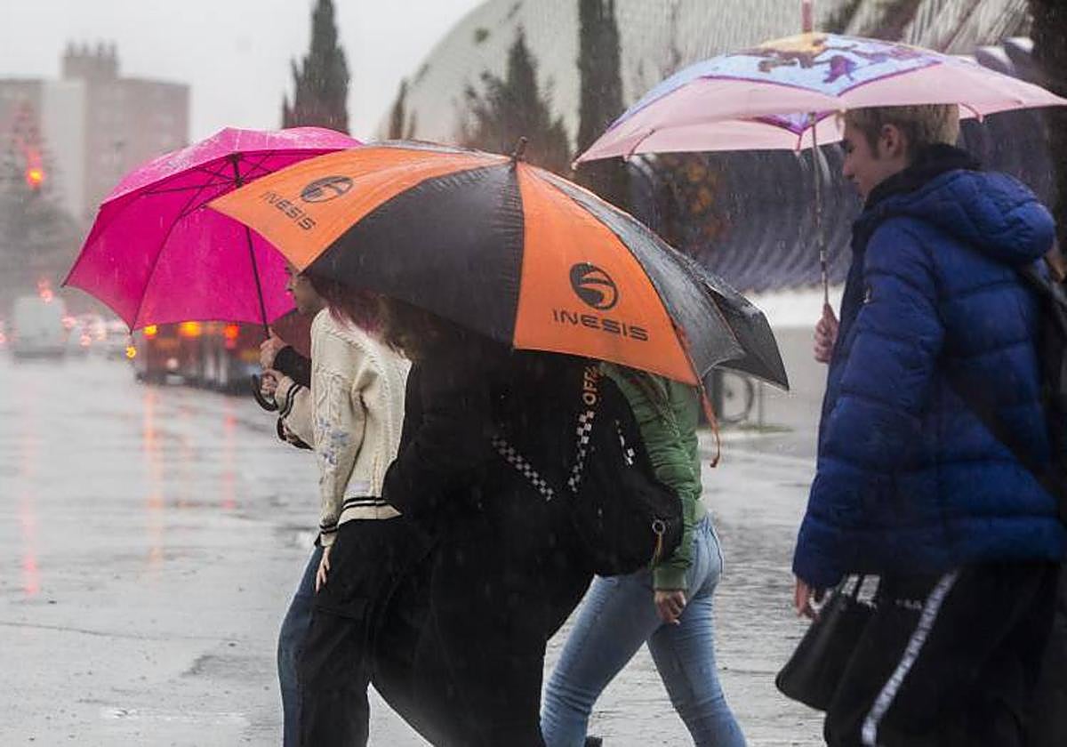 Lluvia en Valencia.