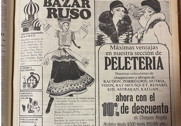 Publicidad de ofertas en peletería.